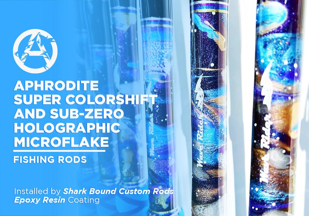 APHRODITE SUPER COLORSHIFT AND SUB-ZERO HOLOGRAPHIC MICROFLAKE | EPOXY RESIN | FISHING RODS - Alpha Pigments