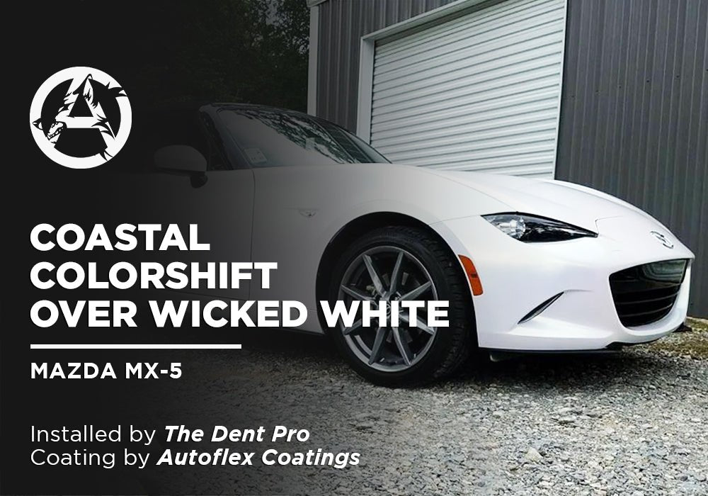 COASTAL COLORSHIFT OVER WICKED WHITE | AUTOFLEX COATINGS | MAZDA MX-5 - Alpha Pigments