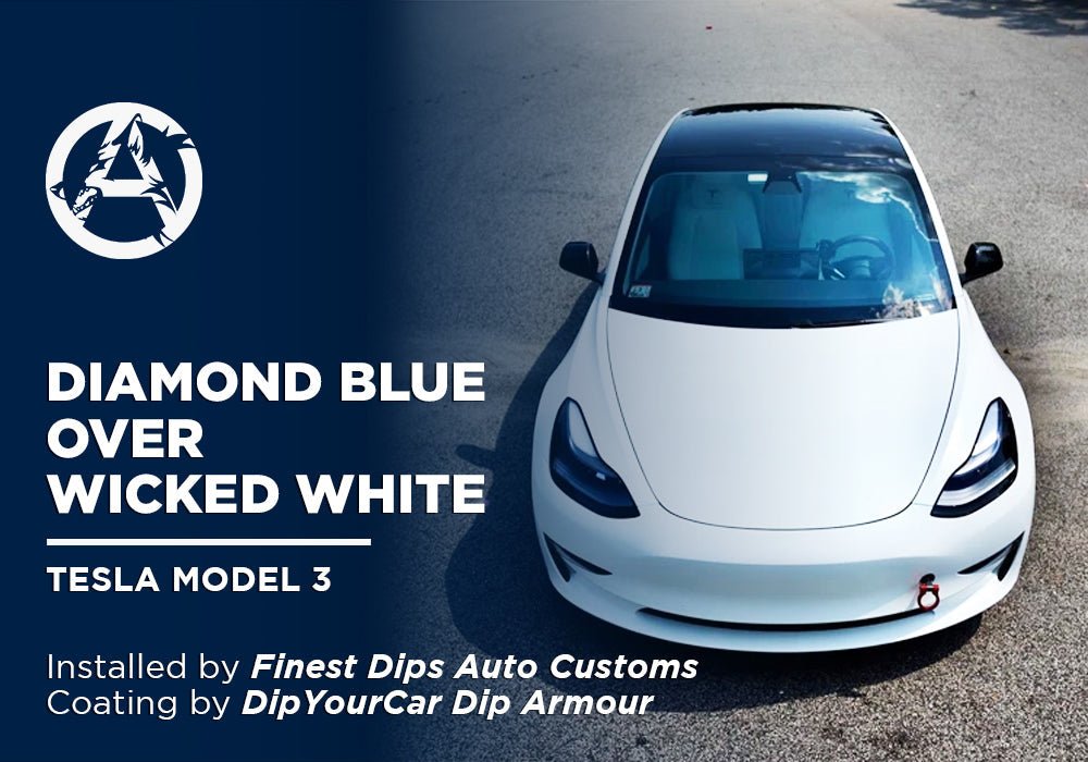 DIAMOND BLUE OVER WICKED WHITE | DIPYOURCAR | TESLA MODEL 3 - Alpha Pigments