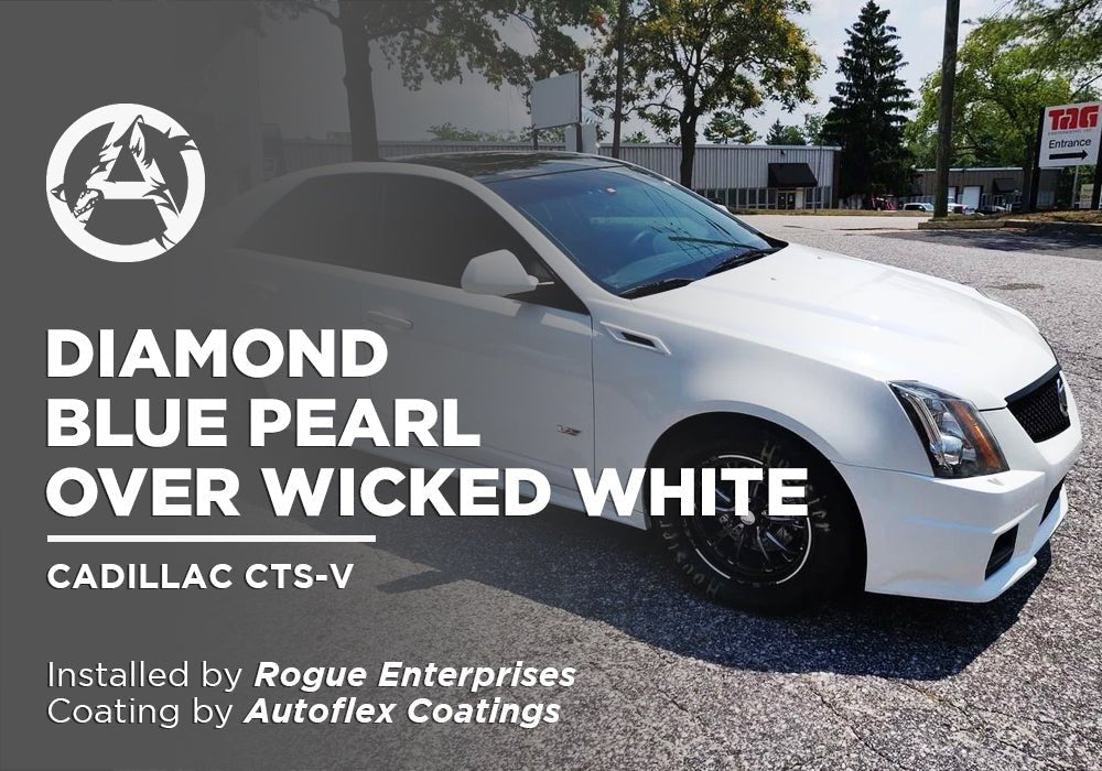 DIAMOND BLUE PEARL OVER WICKED WHITE | AUTOFLEX COATINGS | CADILLAC CTS-V - Alpha Pigments