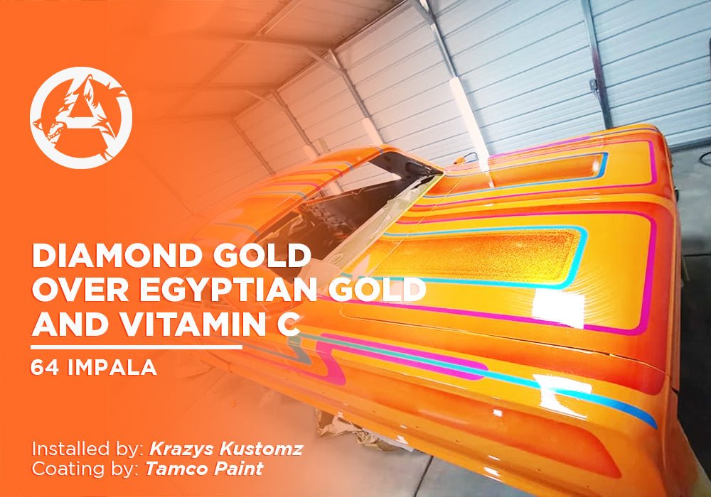 DIAMOND GOLD OVER EGYPTIAN GOLD AND VITAMIN C | TAMCO PAINT | 64 IMPALA - Alpha Pigments