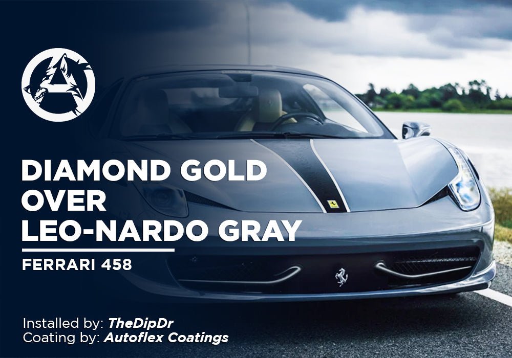 DIAMOND GOLD OVER LEO-NARDO GRAY | AUTOFLEX COATINGS | FERRARI 458 - Alpha Pigments