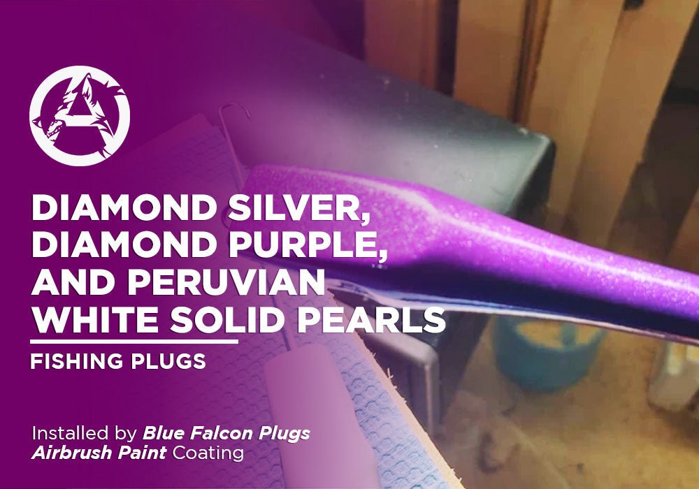 DIAMOND SILVER, DIAMOND PURPLE, AND PERUVIAN WHITE SOLID PEARLS | AIRBRUSH PAINT | FISHING PLUGS - Alpha Pigments