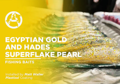 EGYPTIAN GOLD AND HADES SUPERFLAKE PEARL | PLASTISOL | FISHING BAITS