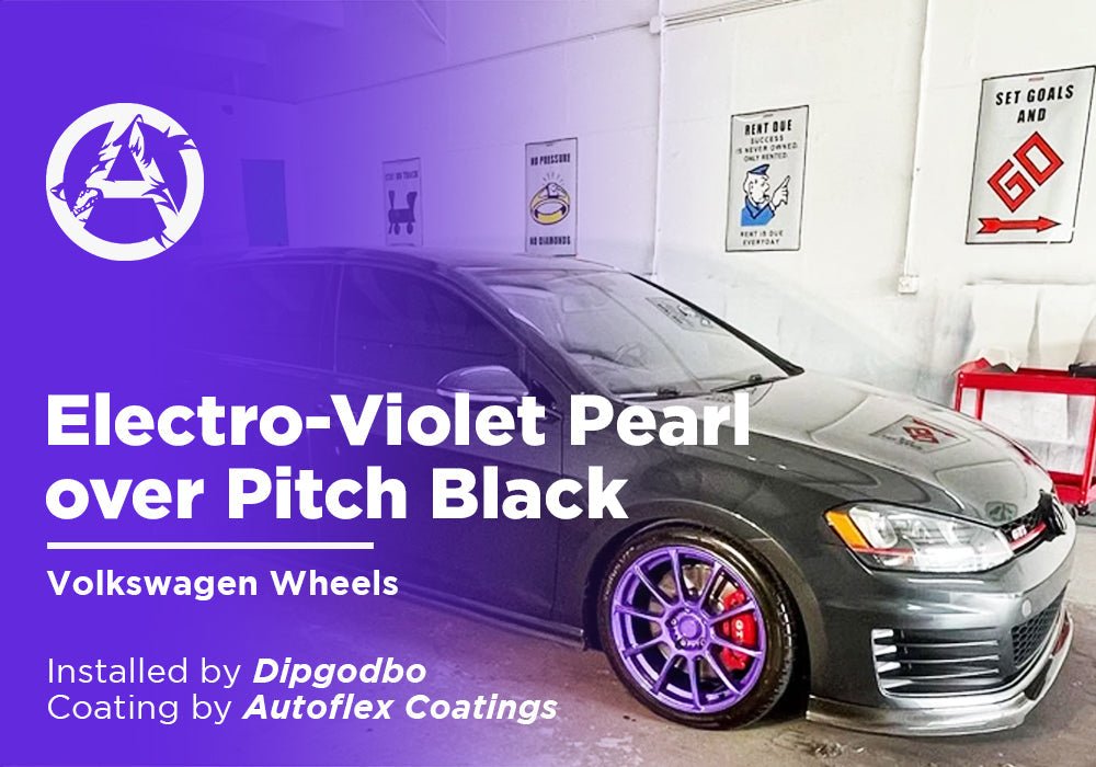 ELECTRO-VIOLET PEARL OVER PITCH BLACK | AUTOFLEX COATINGS | VOLKSWAGEN WHEELS - Alpha Pigments
