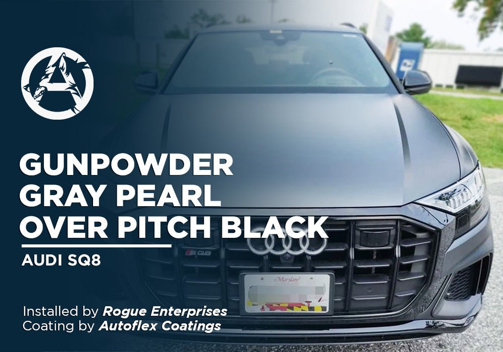 GUNPOWDER GRAY PEARL OVER PITCH BLACK | AUTOFLEX COATINGS | AUDI SQ8 - Alpha Pigments