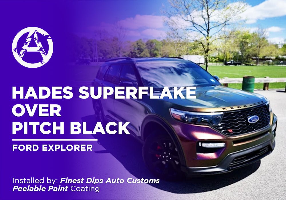 HADES SUPERFLAKE OVER PITCH BLACK | PEELABLE PAINT | FORD EXPLORER - Alpha Pigments