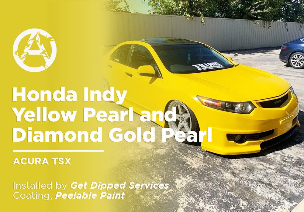 HONDA INDY YELLOW AND  DIAMOND GOLD PEARL | PEELABLE PAINT | ACURA TSX - Alpha Pigments