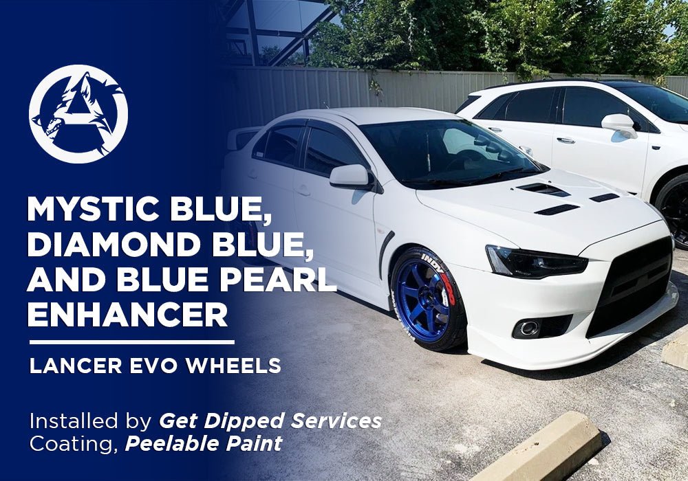 MYSTIC BLUE, DIAMOND BLUE, AND BLUE PEARL ENHANCER | PEELABLE PAINT | LANCER EVO WHEELS - Alpha Pigments