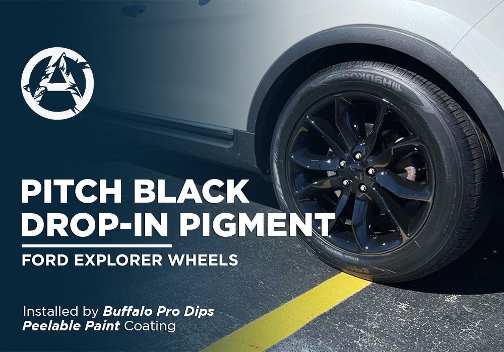 PITCH BLACK DROP-IN PIGMENT | PEELABLE PAINT | FORD EXPLORER WHEELS - Alpha Pigments