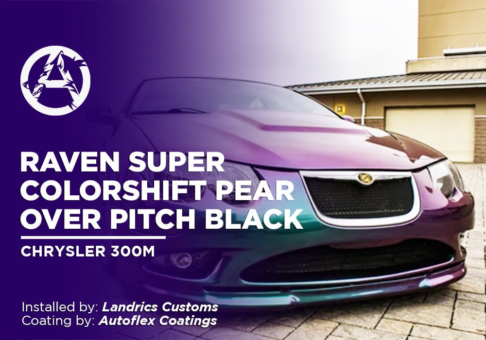 RAVEN SUPER COLORSHIFT PEARL OVER PITCH BLACK | AUTOFLEX COATINGS | PEELABLE PAINT | CHRYSTLER 300M - Alpha Pigments