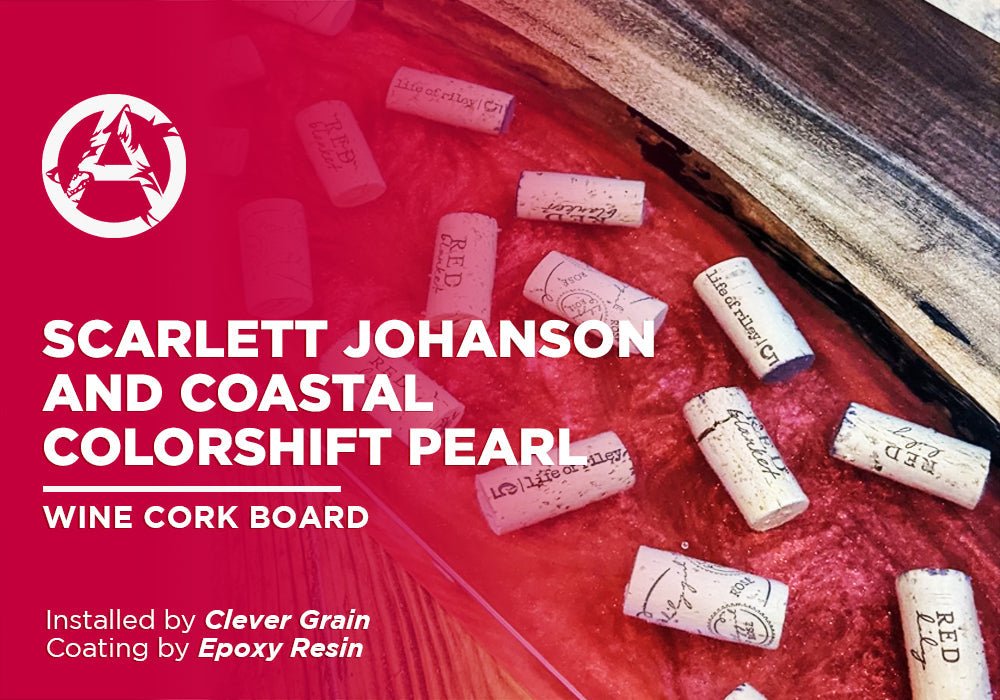 SCARLETT JOHANSON AND COASTAL COLORSHIFT PEARL | EPOXY RESIN | WINE CORK BOARD - Alpha Pigments