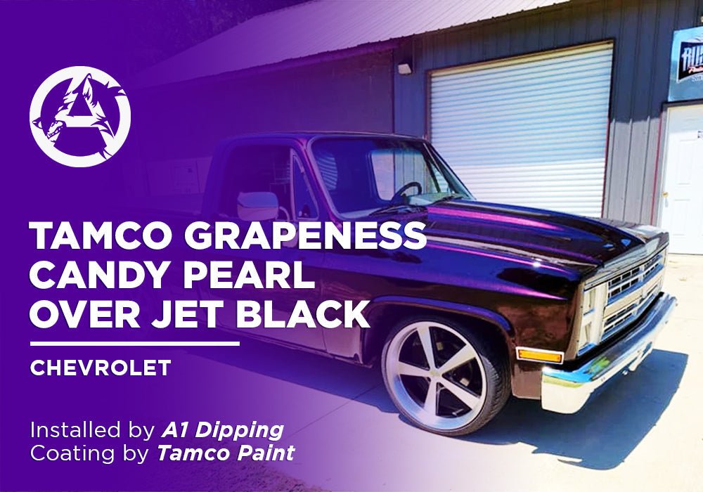 TAMCO GRAPENESS CANDY PEARL OVER JET BLACK | TAMCO PAINT | CHEVROLET - Alpha Pigments
