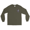 Alpha Pigments | Wolf Painting | Front & Back Men’s Long Sleeve Shirt - Alpha Pigments