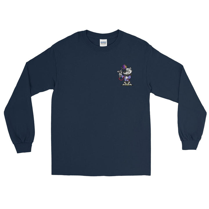 Alpha Pigments | Wolf Painting | Front & Back Men’s Long Sleeve Shirt - Alpha Pigments