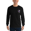 Alpha Pigments | Wolf Painting | Front & Back Men’s Long Sleeve Shirt - Alpha Pigments