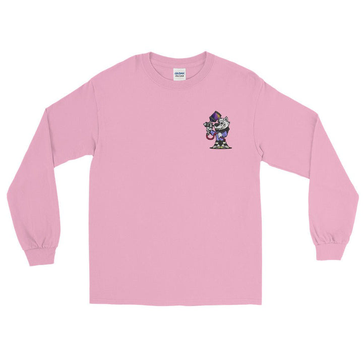 Alpha Pigments | Wolf Painting | Front & Back Men’s Long Sleeve Shirt - Alpha Pigments