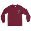 Alpha Pigments | Wolf Painting | Front & Back Men’s Long Sleeve Shirt - Alpha Pigments
