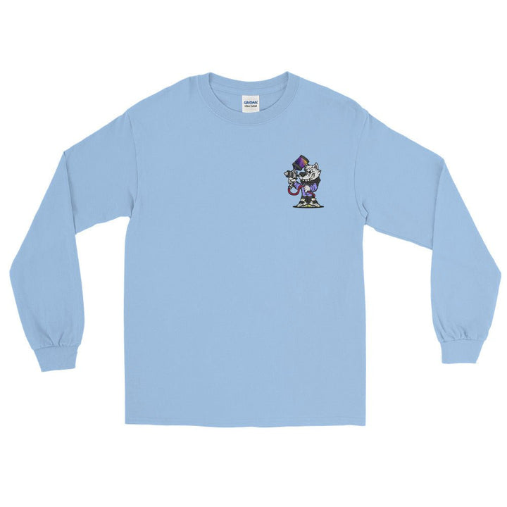 Alpha Pigments | Wolf Painting | Front & Back Men’s Long Sleeve Shirt - Alpha Pigments