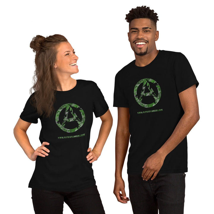 Short-Sleeve Unisex Green Camo T-Shirt - Alpha Pigments