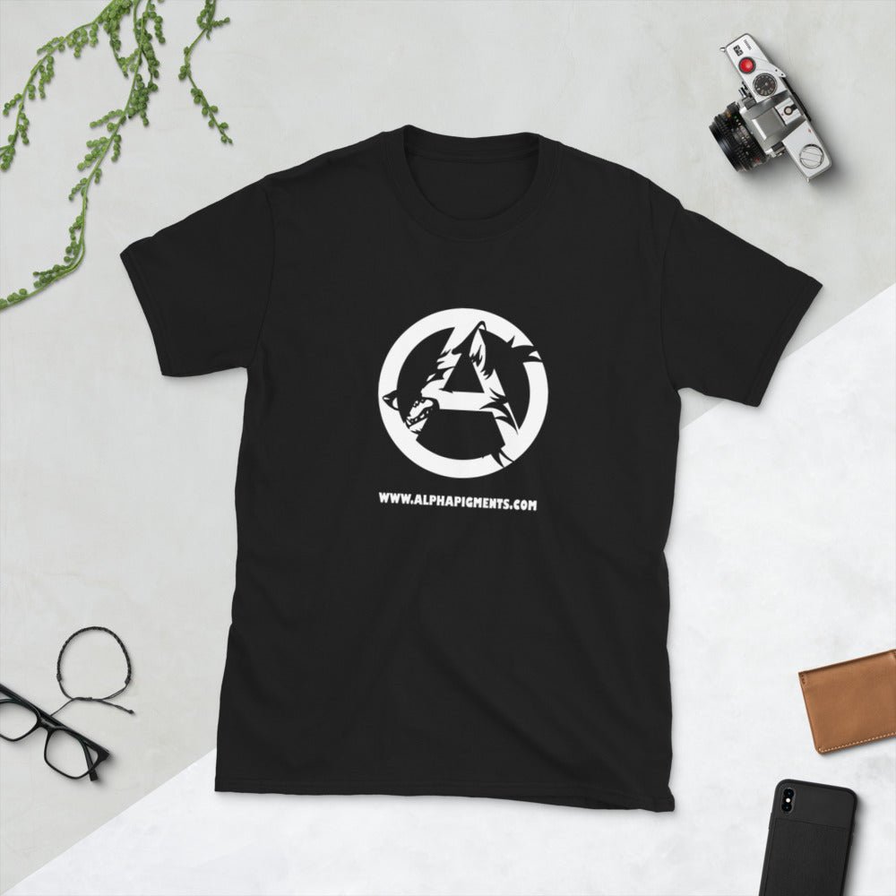 White Wolf Logo | Short-Sleeve Unisex T-Shirt - Alpha Pigments - Tamco Paint - DIY Epoxy - Autoflex Coatings
