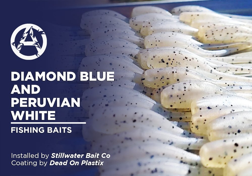 DIAMOND BLUE AND PERUVIAN WHITE | DEAD ON PLASTIX | FISHING BAITS - Alpha Pigments