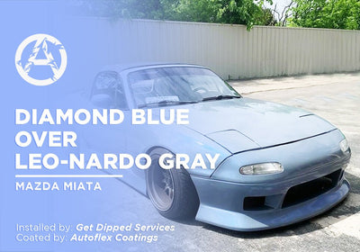 DIAMOND BLUE OVER LEO-NARDO GRAY | AUTOFLEX COATINGS | MAZDA MIATA