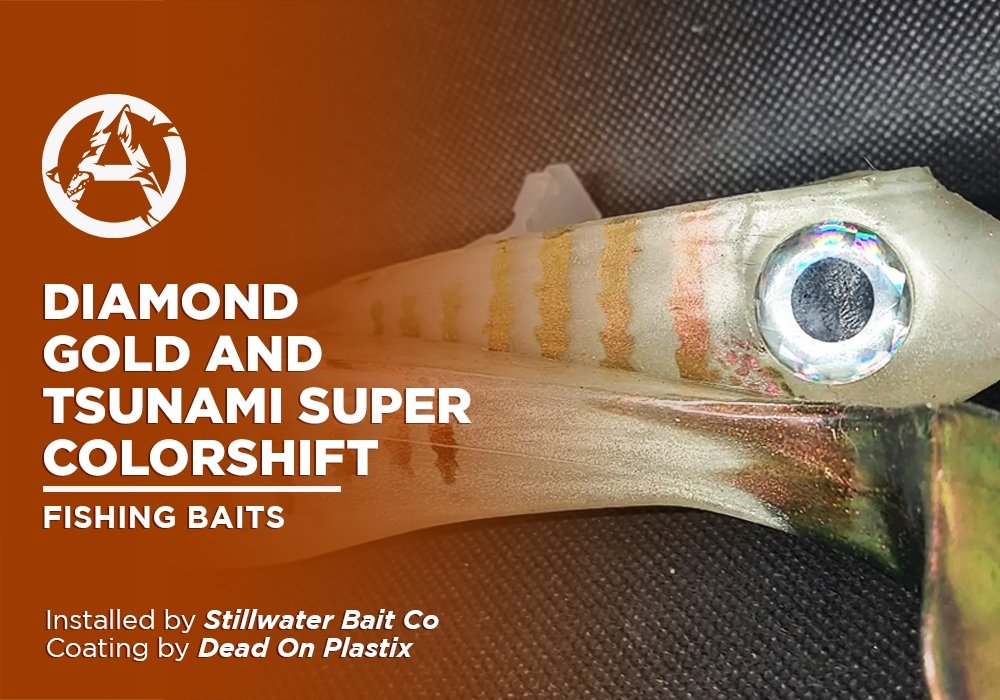 DIAMOND GOLD AND TSUNAMI SUPER COLORSHIFT | DEAD ON PLASTIX | FISHING BAITS - Alpha Pigments