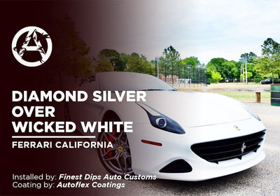 DIAMOND SILVER OVER WICKED WHITE | AUTOFLEX COATINGS | FERRARI CALIFORNIA