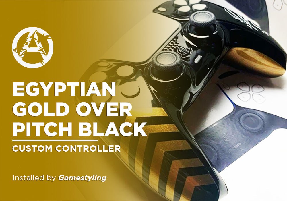 EGYPTIAN GOLD OVER PITCH BLACK | CUSTOM CONTROLLER - Alpha Pigments