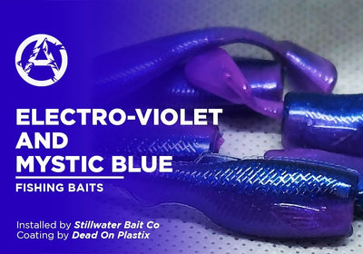 ELECTRO-VIOLET AND MYSTIC BLUE | DEAD ON PLASTIX | FISHING BAITS