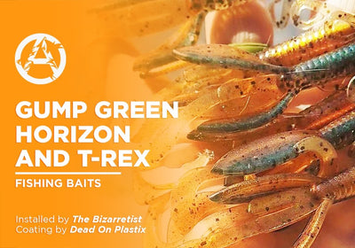 GUMP GREEN, HORIZON, AND T-REX | DEAD ON PLASTIX | FISHING BAITS