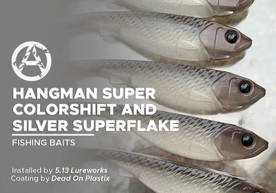 HANGMAN SUPER COLORSHIFT AND SILVER SUPERFLAKE | DEAD ON PLASTIX | FISHING BAITS
