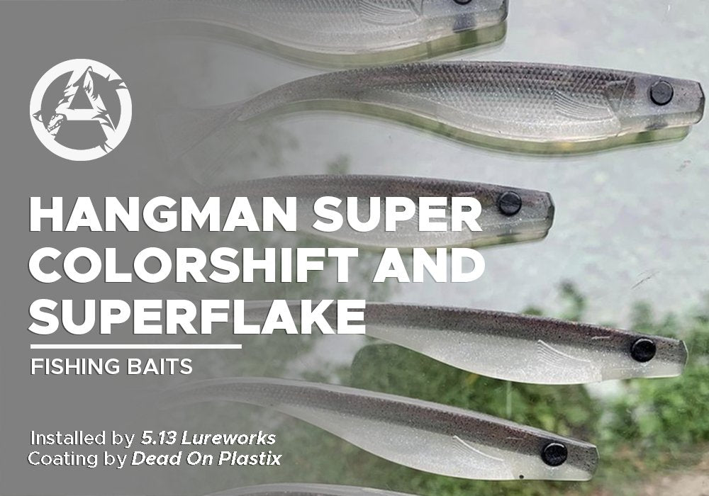 HANGMAN SUPER COLORSHIFT AND SUPERFLAKE | DEAD ON PLASTIX | FISHING BAITS - Alpha Pigments