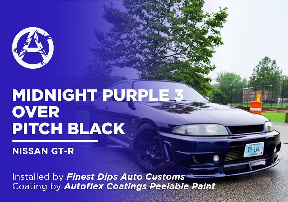 MIDNIGHT PURPLE 3 OVER PITCH BLACK | AUTOFLEX COATINGS | NISSAN GT-R - Alpha Pigments