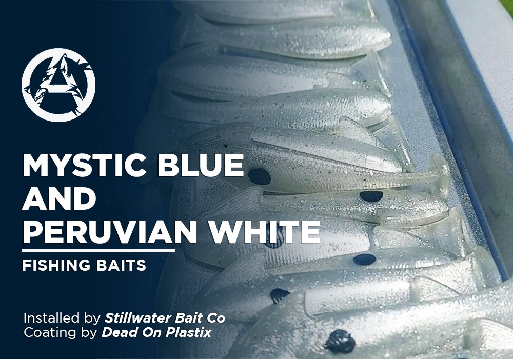 MYSTIC BLUE AND PERUVIAN WHITE  | DEAD ON PLASTIX | FISHING BAITS - Alpha Pigments