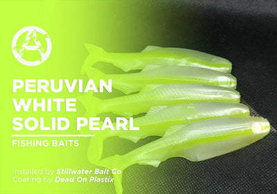 PERUVIAN WHITE SOLID PEARL | DEAD ON PLASTIX | FISHING BAITS