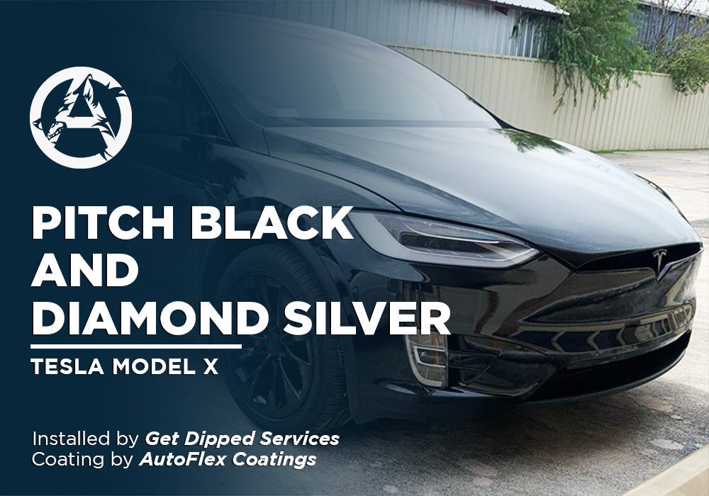 PITCH BLACK AND DIAMOND SILVER | AUTOFLEX COATINGS | TESLA MODEL X - Alpha Pigments