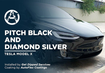 PITCH BLACK AND DIAMOND SILVER | AUTOFLEX COATINGS | TESLA MODEL X