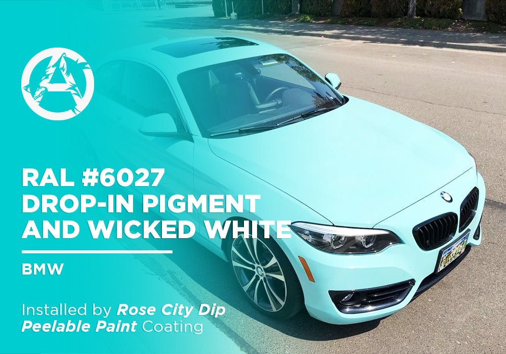 RAL #6027 DROP-IN PIGMENT AND WICKED WHITE | PEELABLE PAINT | BMW - Alpha Pigments