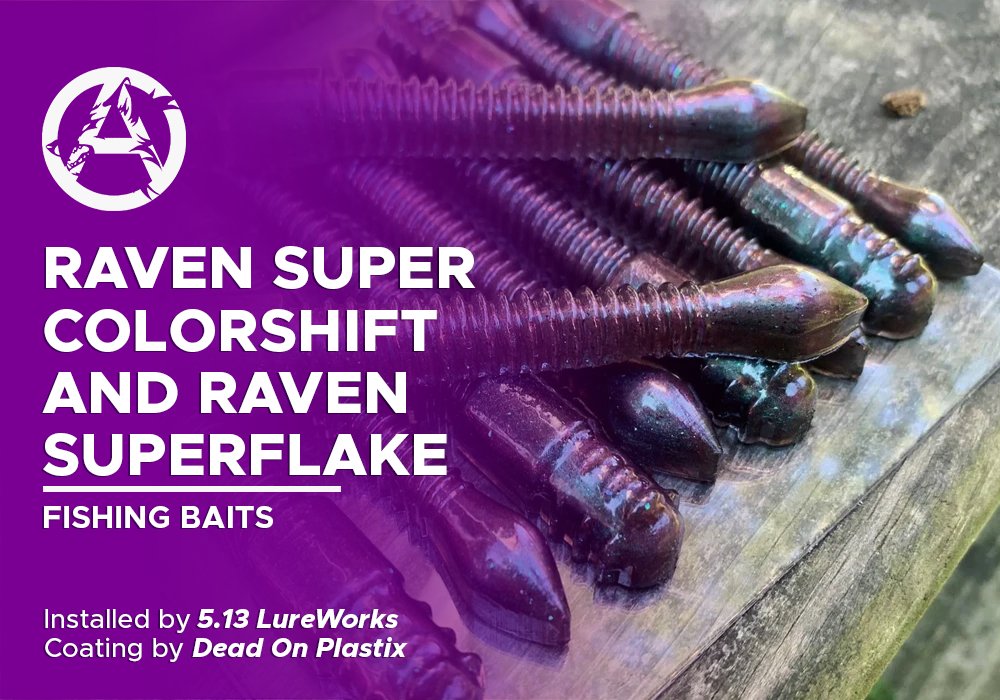 RAVEN SUPER COLORSHIFT AND RAVEN SUPERFLAKE | DEAD ON PLASTIX | FISHING BAITS - Alpha Pigments