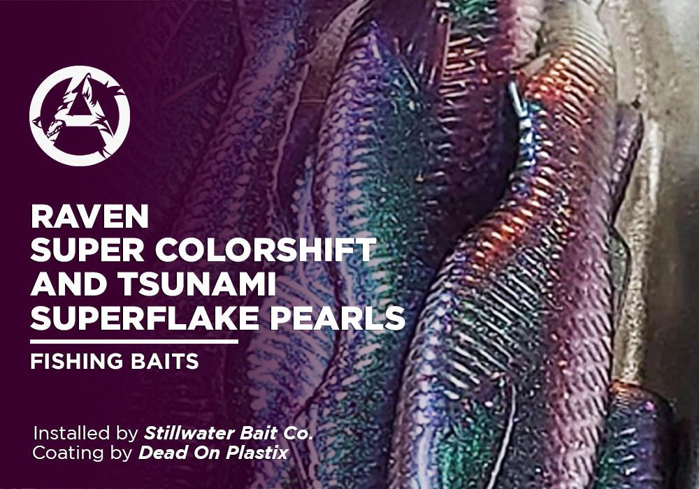 RAVEN SUPER COLORSHIFT AND TSUNAMI SUPERFLAKE PEARLS | DEAD ON PLASTIX | FISHING BAITS - Alpha Pigments