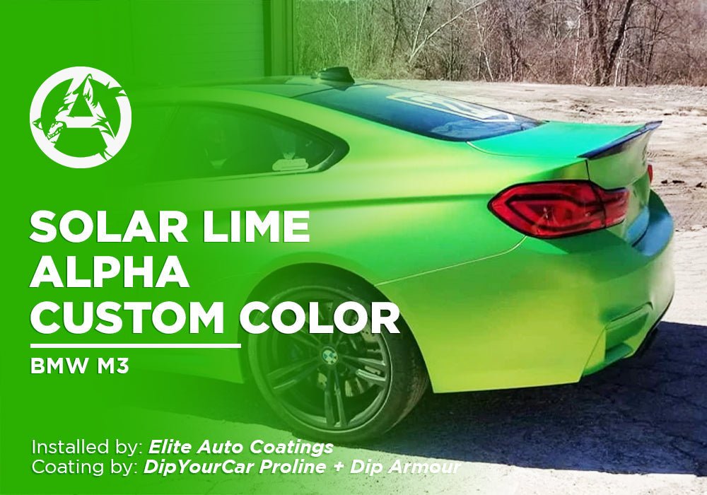 SOLAR LIME ALPHA CUSTOM COLOR | DIPYOURCAR | BMW M3 - Alpha Pigments