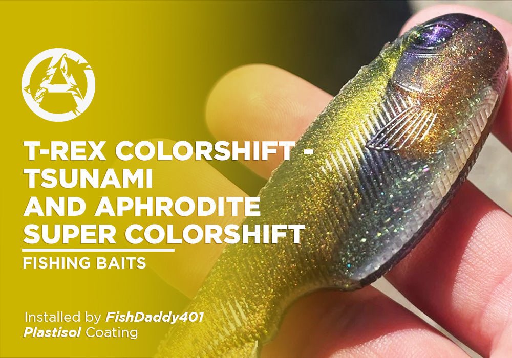 T-REX COLORSHIFT - TSUNAMI AND APHRODITE SUPER COLORSHIFT | PLASTISOL | FISHING BAITS - Alpha Pigments