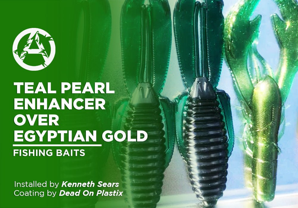 TEAL PEARL ENHANCER OVER EGYPTIAN GOLD | DEAD ON PLASTIX | FISHING BAITS - Alpha Pigments