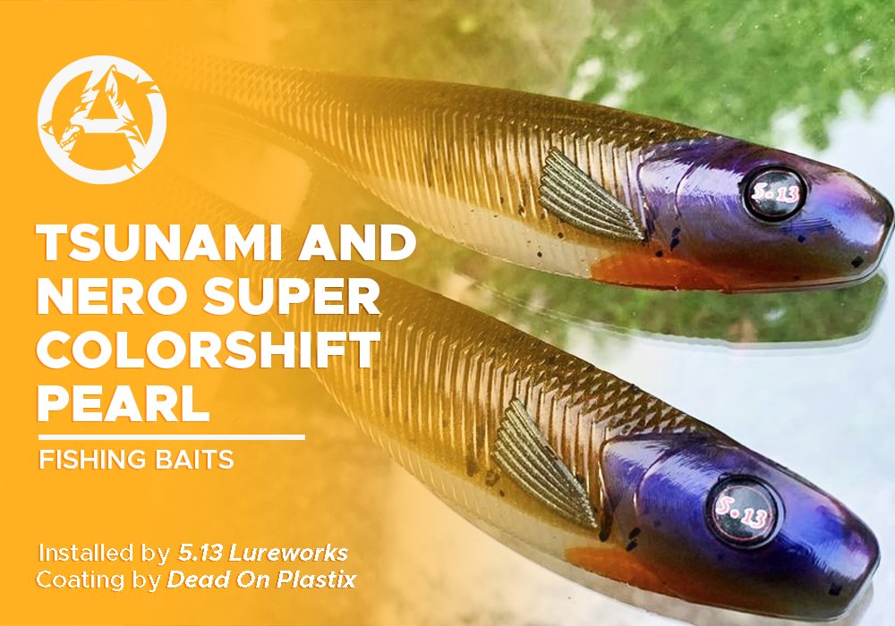 TSUNAMI AND NERO SUPER COLORSHIFT PEARL  | DEAD ON PLASTIX | FISHING BAITS - Alpha Pigments