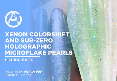 XENON COLORSHIFT AND SUB-ZERO HOLOGRAPHIC MICROFLAKE PEARLS | PLASTISOL | FISHING BAITS