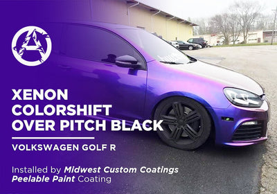 XENON COLORSHIFT OVER PITCH BLACK | PEELABLE PAINT | VOLKSWAGEN GOLF R