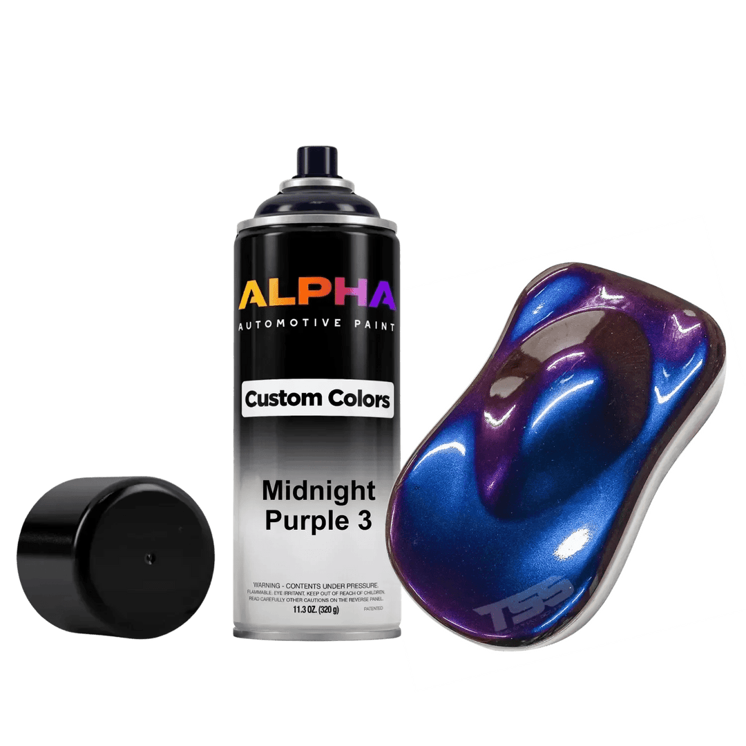 Midnight Purple 3 Alpha Custom Color Aerosol Spray Can Midcoat - Alpha Pigments