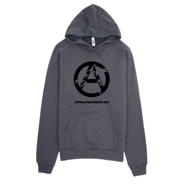 Black Wolf Logo Hoodie - Alpha Pigments